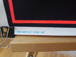lot 175 image: 1989 Black Light Poster MOTLEY CRUE