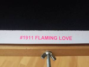 lot 180 image: Retro Black Light Poster FLAMING LOVE #1911