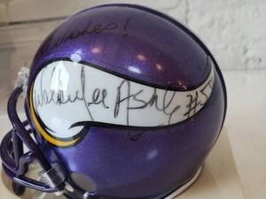 lot 129 image: Personalized Autographed Mini Helmet WALKER LEE ASHLEY