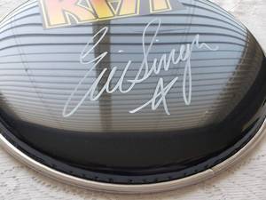 lot 28 image: Autographed KISS ERIC SINGER Hand Drum
