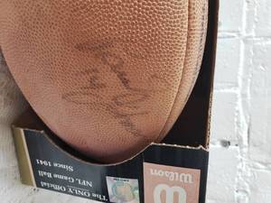 lot 19 image: Autographed Football BRAD JOHNSON