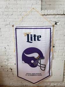 lot 134 image: Miller Light Official Sponser of the Minnesota Vikings 5 Banner