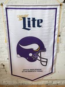 lot 137 image: Miller Light Official Sponser of the Minnesota Vikings 5 Banner