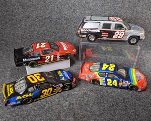 lot 25 image: Lot of 4 Die Cast NASCAR Collectible Cars