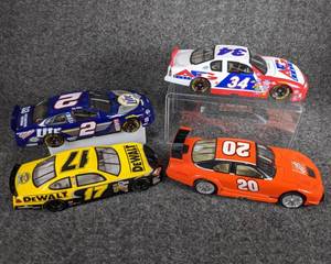lot 37 image: Lot of 4 Die Cast NASCAR Collectible Cars