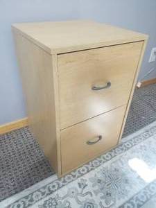 lot 88 image: Contemporary Wood Filing Cabinet