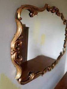 lot 139 image: Ornate Gold Gilt Carved Wooden Wall Mirror