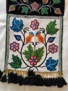 lot 1 image: Native American Indian Beaded Bandolier Bag