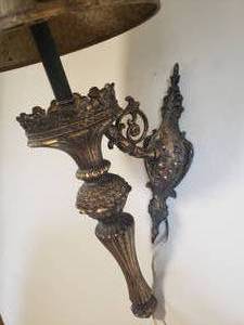 lot 65 image: 60s Retro Torch Sconce Lamp