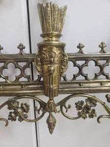 lot 46 image: Pair of Ornate French Brass Twin Frames
