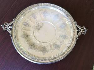 lot 15 image: Towle Sterling Sandwich Platter  Louis XIV