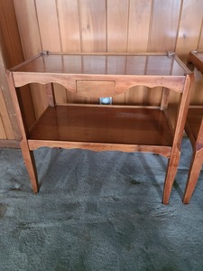 lot 40 image: Pair Of Vintage Wood Side Tables