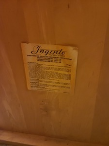 lot 63 image: Vintage Ingento Paper Cutter