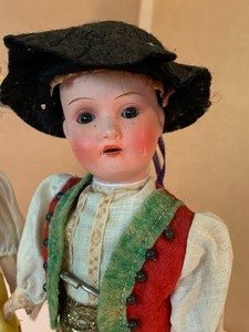 Antique Armand Marsielle Pair of Culturally Dressed Dolls