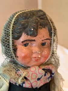 Antique Painted Porcelain Doll