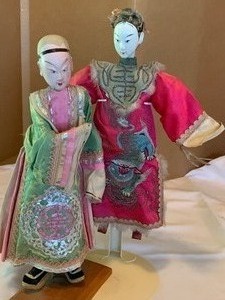Pair of Vintage Asian Dolls