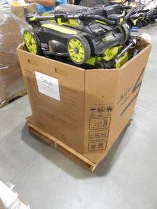 lot 5 image: WHOLESALE PALLET LOT OF RYOBI LAWN MOWERS