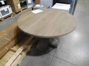 lot 146 image: Aldridge Antique Grey Round Dining Table