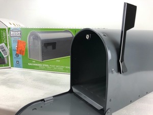 lot 45 image: Dented Gibraltar Steel Mailboxes (Lot of 2)