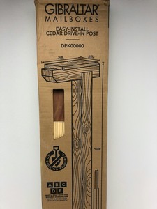 lot 48 image: Gibraltar Cedar Drive-In Mailbox Post Kit