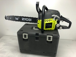 lot 7 image: Ryobi 16 2-Cycle Gas Chainsaw with Heavy-Duty Case (See Video)