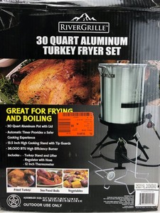 lot 38 image: 30 Qt. Turkey Frying Aluminum Pot (Pot ONLY)   Single Propane Jet Burner