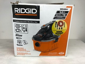 lot 19 image: Rigid 4 Galllon, 5.0 Peak HP, Portable Wet Dry Vacuum with Auto Detailing Kit
