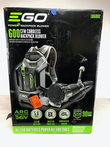 lot 5 image: Ego 145mph Electric Backpack Blower w Charger  (No Battery Included)