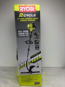 lot 13 image: 17 Ryobi Full Crank 2-Cycle Curved Shaft String Trimmer