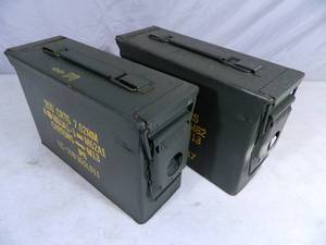 lot 51 image: Pair of 30 Cal. US Military Ammo Cans