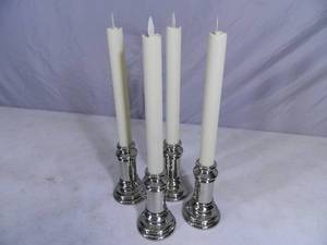 lot 57 image: 4 Luminara Flameless Candles with Bases