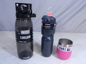 lot 95 image: 3 New Water Bottles  Tumblers