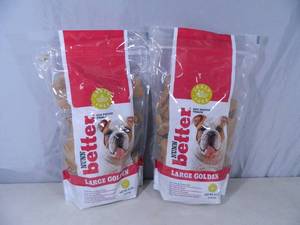 lot 106 image: 2 New Large 4 Lb Bags of Nunn Better Dog Biscuits