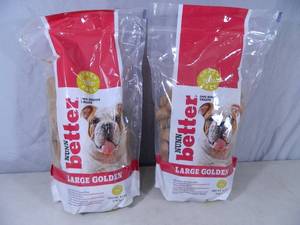 lot 141 image: 2 New Large 4 Lb Bags of Nunn Better Dog Biscuits