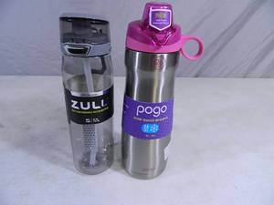 lot 196 image: 2 New Super Nice Water Bottles