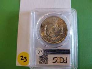 lot 23 image: 1921 Morgan Dollar PCGS MS 63