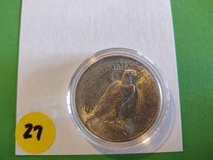 lot 27 image: 1923 BU Peace Dollar
