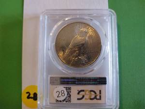 lot 28 image: 1924 Peace Dollar PCGS MS 62