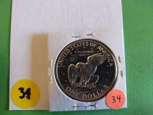lot 34 image: 1974-S Silver Proof Eisenhower Dollar