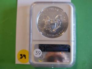 lot 39 image: 2011-S American Silver Eagle NGC MS 69