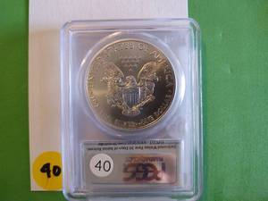lot 40 image: 2012 American Silver Eagle PCGS MS 70