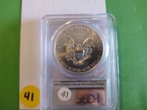 lot 41 image: 2012-W American Silver Eagle PCGS MS 70