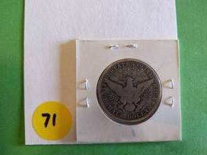 lot 71 image: 1912-S Barber Half Dollar