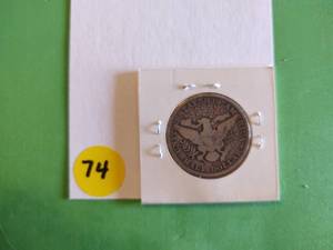 lot 74 image: 1915-D Barber Half Dollar