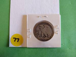 lot 77 image: 1918 Walking Liberty Half Dollar