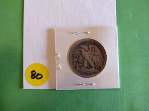 lot 80 image: 1923-S Walking Liberty Half Dollar