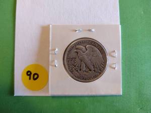 lot 90 image: 1943 Walking Liberty Half Dollar