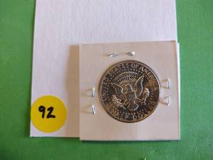 lot 92 image: 1964 BU 90% Silver Kennedy Half Dollar