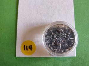 lot 114 image: 2013 Canada BU .9999 1oz. Silver Maple Leaf