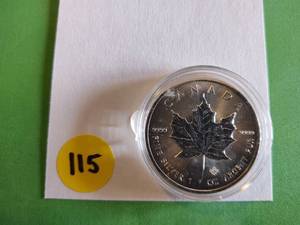 lot 115 image: 2016 Canada BU .9999 1oz. Silver Maple Leaf